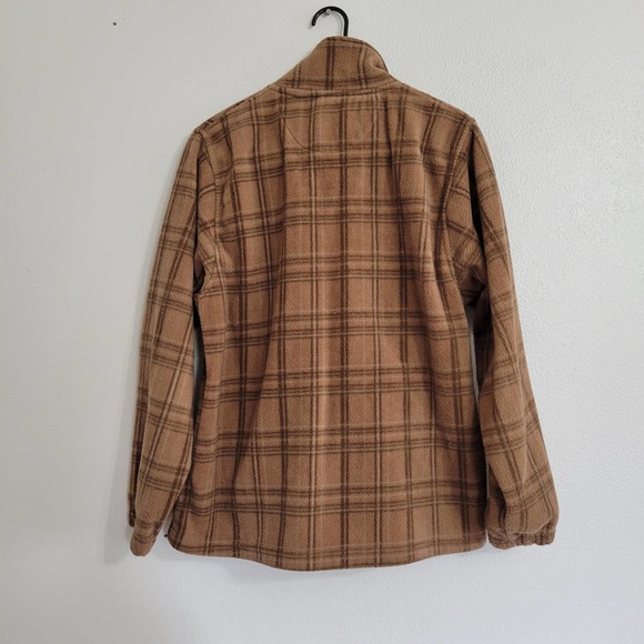 cg l cg Windowpane Plaid Full Zip Long Sleeve Fleece Jacket - Picture 2 of 6